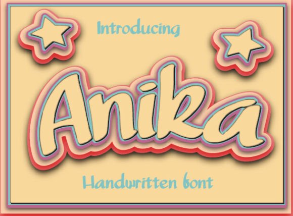 Anika: A Playful Display Font for Handmade Charm