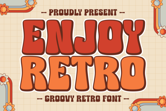 Enjoy Retro Font: Bold, Joyful & Perfect for Handmade Labels & Printables