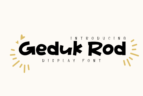 Geduk Rod: A Playful Display Font for Handmade Labels & Seasonal Designs