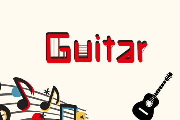 Guitar Font: A Display Typeface with Rhythm and Precision