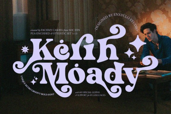 Kerih Moady: A Bold Retro Display Font for Digital Design