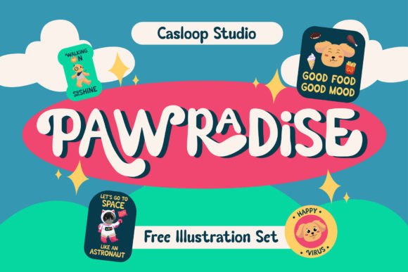 Pawradise: A Playful Display Typeface for Digital Brands