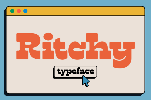 Ritchy: A Playful Retro Display Font for Handmade Creators