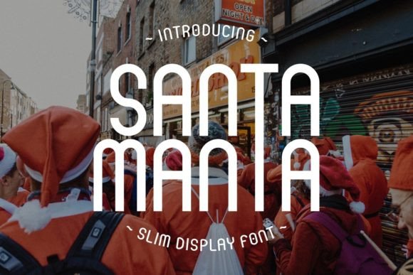 Santa Manta: A Slim Display Font That Brings Christmas Charm to Your Products