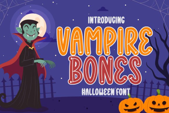 Vampire Bones: A Playful Display Font for Halloween Branding